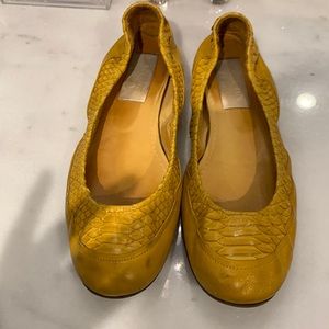 Yellow snakeskin Lanvin Ballet Flat